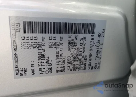 2023 Nissan Rogue Sv from USA, damaged, VIN 5N1BT3BA0PC942383